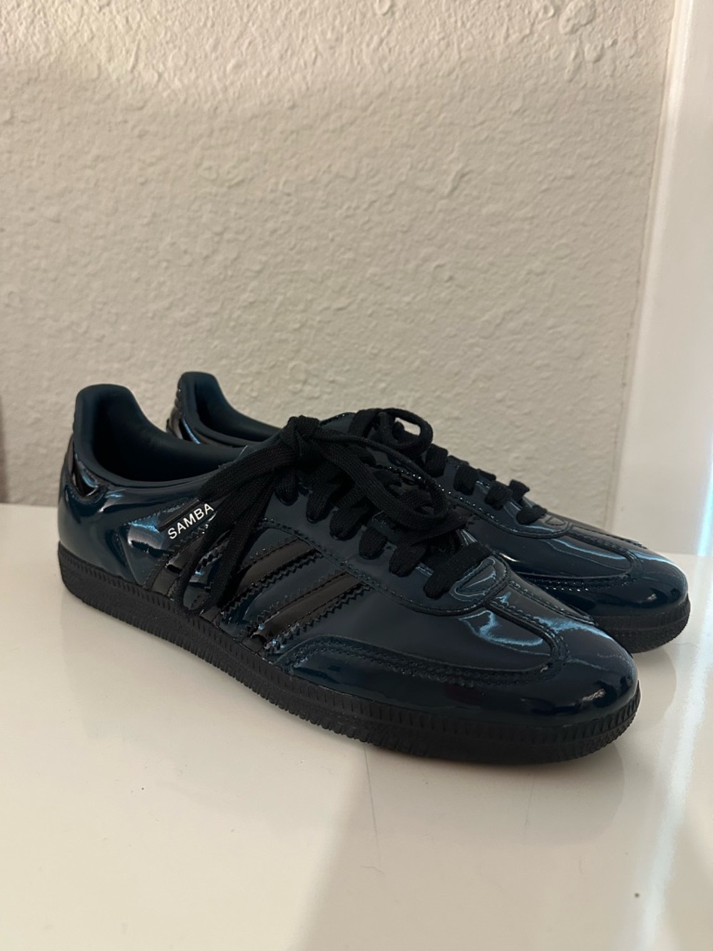 adidas Samba Patent Dark Green Low-Top Sneakers